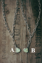 Load image into Gallery viewer, Bare and Strong Necklace -- Variscite and Handmade Paperclip Chain