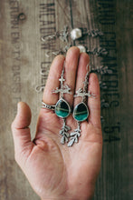 Load image into Gallery viewer, Peace Earrings -- Ithaca turquoise, blue opal petrified wood and mabe pearls