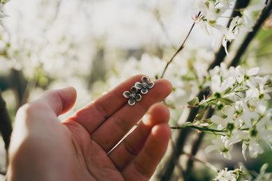 LAUNCHING ON APRIL 18 AT NOON MST -- Dogwood Post Earrings
