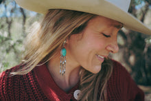 Load image into Gallery viewer, Diamond Earrings -- Kingman Turquoise