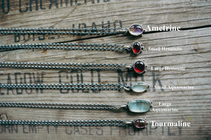 Daily Necklace -- Ametrine, Hessonite, Aquamarine, Tourmaline