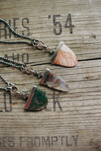 Load image into Gallery viewer, Mind Your Tongue Necklace -- Moss Agate and Willow Creek Jasper