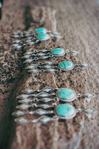 Diamond Earrings -- Kingman Turquoise