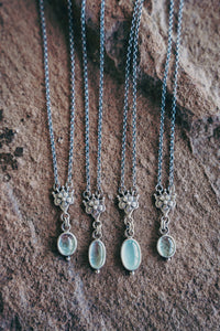 Petal Necklace -- Aquamarine