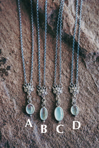 Petal Necklace -- Aquamarine