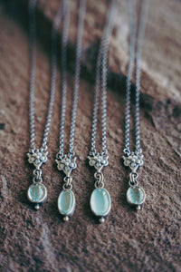 Petal Necklace -- Aquamarine