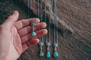 Petal Necklace -- Turquoise