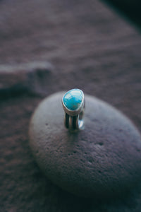 Old Timey Ring -- Lavender Turquoise -- Size 6.75