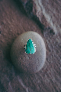 Old Timey Ring -- Damale Turquoise -- Size 7