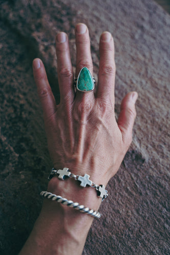 Old Timey Ring -- Damale Turquoise -- Size 7