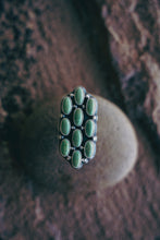 Load image into Gallery viewer, Cluster Ring -- Kingman Turquoise -- Size 9, Size 6.5, Size 8.75