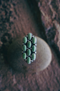 Cluster Ring -- Kingman Turquoise -- Size 9, Size 6.5, Size 8.75