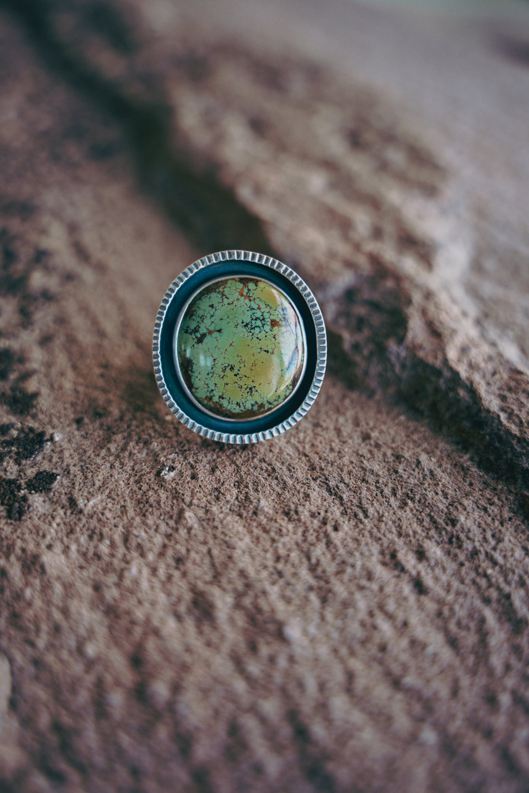 Strong Ring -- Kingman Turquoise -- Size 10