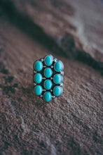 Load image into Gallery viewer, Cluster Ring -- Kingman Turquoise -- Size 6.5