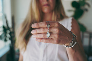 Petal Necklace -- Aquamarine