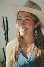 Load image into Gallery viewer, Diamond Earrings -- Kingman Turquoise