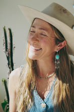 Load image into Gallery viewer, Diamond Earrings -- Kingman Turquoise