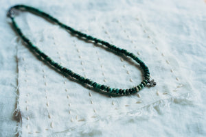Light Burden Necklace -- Small Cross With Jasper Beads