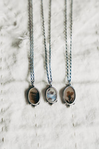 Open Spaces Necklace -- Dendritic Agate
