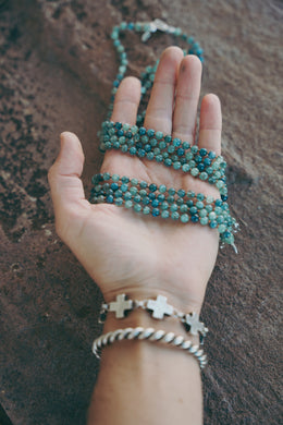 Beadstrands -- Hand Knotted Silk -- Kyanite