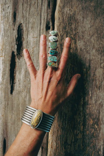 Small and Mighty Rings  -- Variscite and Turquoises