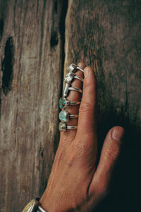 Small and Mighty Rings  -- Variscite and Turquoises