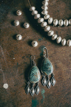 Load image into Gallery viewer, Diamond Earrings -- Lone Eagle Variscite