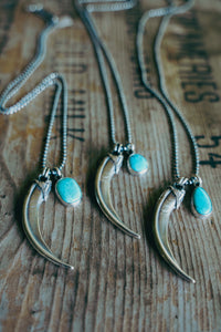 Scrappy Necklace -- Sterling and Turquoise