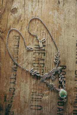 Redtail Necklace -- Blue Boy Variscite