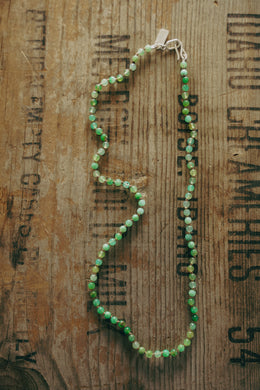 Beadstrand -- Hand Knotted Silk -- Chrysoprase