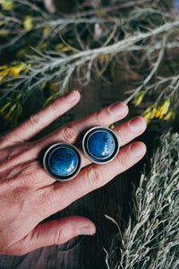 Harvest Moon Rings -- Dumortierite -- Size 7 & 9