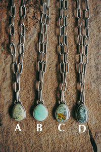 Bare and Strong Necklace -- Variscites