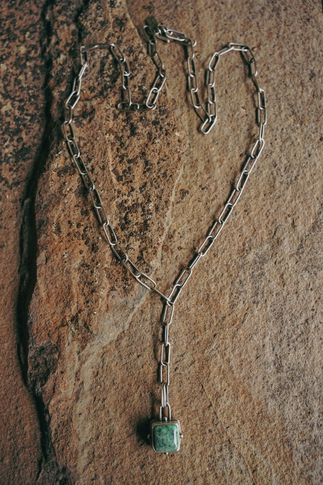 Bare and Strong Necklace -- Blue Boy Variscite