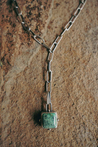 Bare and Strong Necklace -- Blue Boy Variscite