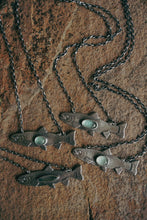 Load image into Gallery viewer, Trout Necklace -- Aquamarine