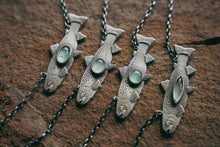 Load image into Gallery viewer, Trout Necklace -- Aquamarine