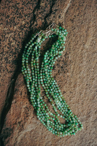 Beadstrand -- Chrysoprase -- Hand Knotted Silk