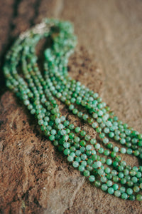 Beadstrand -- Chrysoprase -- Hand Knotted Silk