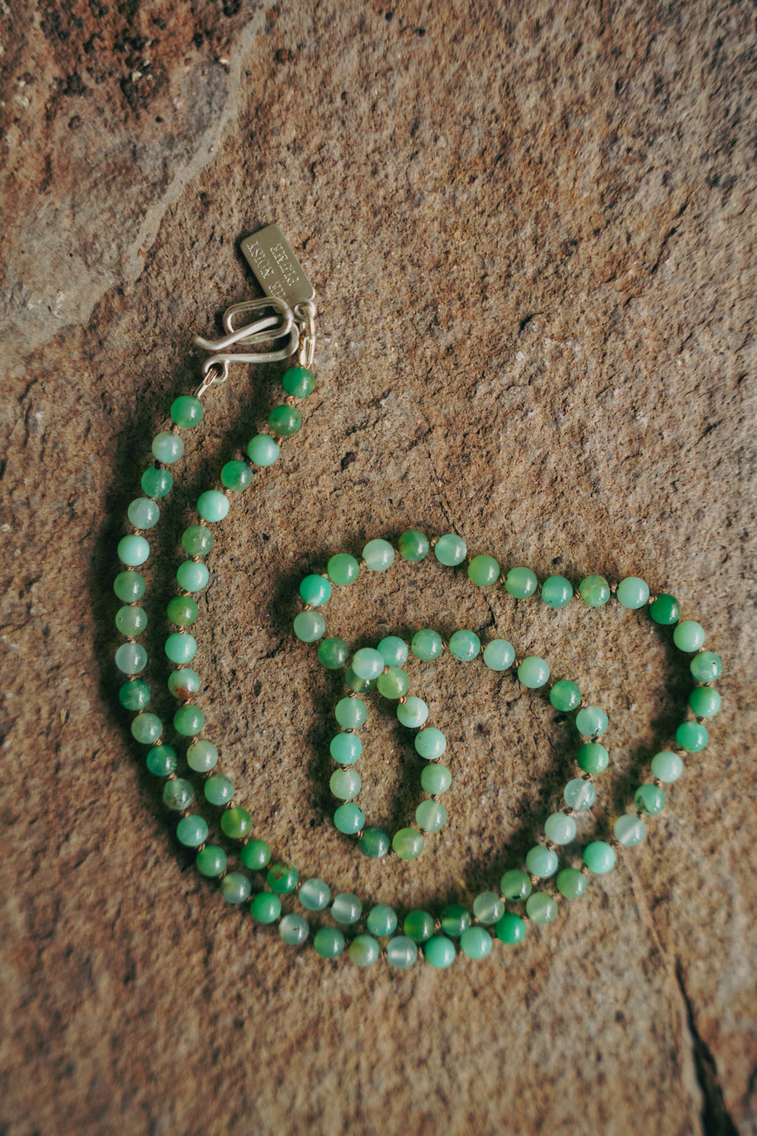 Beadstrand -- Chrysoprase -- Hand Knotted Silk