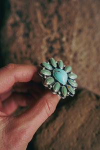 Cluster Ring -- Supernova and Kingman Turquoise -- Size 7