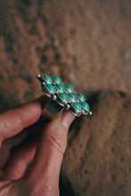 Load image into Gallery viewer, Cluster Ring -- Kingman Turquoise -- Size 9