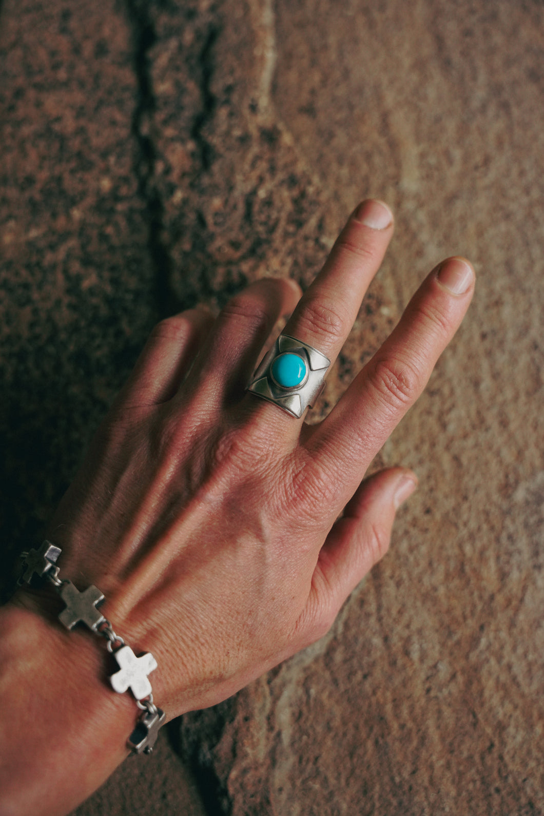 Zig Zag Ring -- Ithaca Turquoise