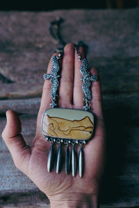 Redtail Necklace -- Wild Horse Picture Jasper