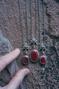 Petal Necklace -- Ruby