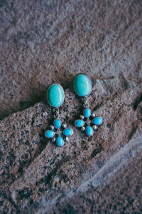 Woah Nelly Earrings -- Kingman and Ithaca Turquoise