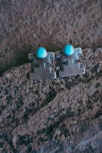 Canyon Post Earrings -- Ithaca Turquoise