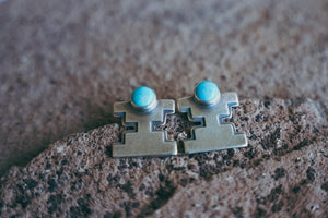 Canyon Post Earrings -- Ithaca Turquoise