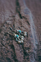 Load image into Gallery viewer, Shield Earrings -- Kingman Turquoise and Pearls