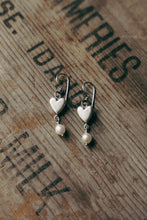 Load image into Gallery viewer, Full Hearted Earrings -- Pearl