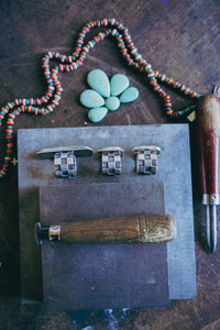 Patchwork Rings -- Chrysoprase and Lone Eagle Variscite